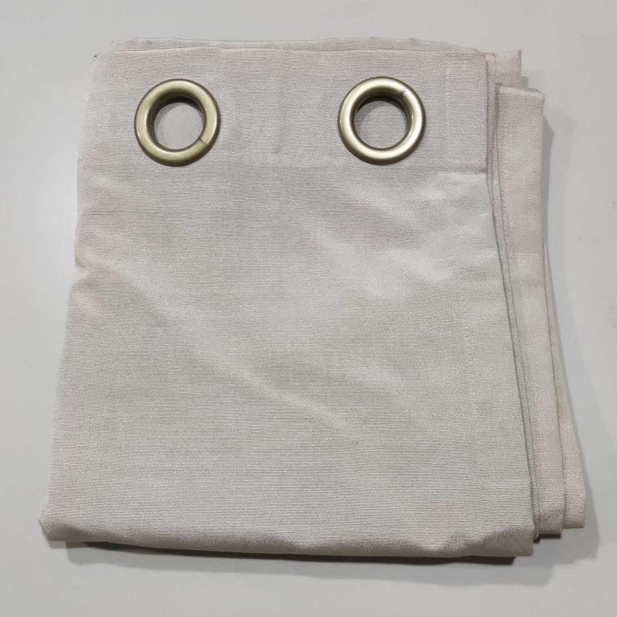 Muted Brown Plain Duck Cotton Eyelet Curtain