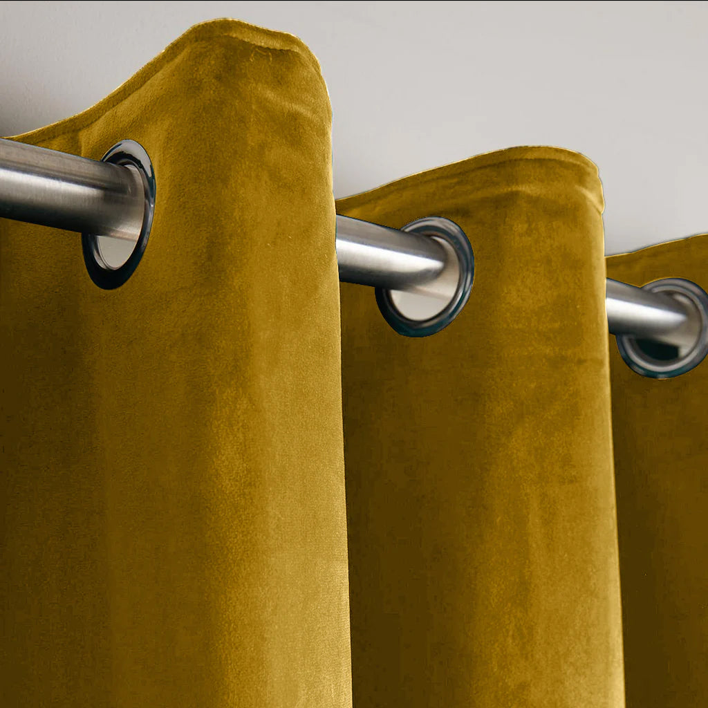 Mustard Premium Quality Velvet Curtains