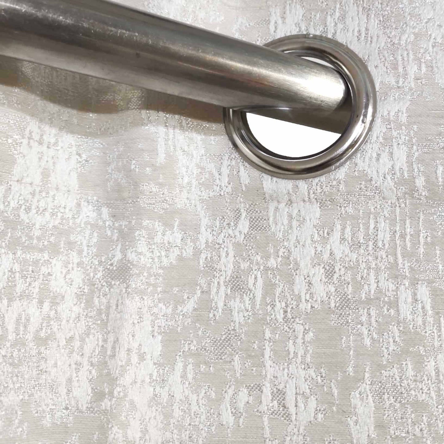 Off White High Quality Eyelet Curtain - Single Panel