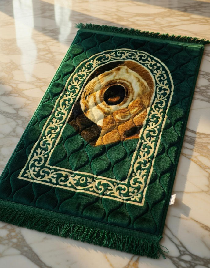 Emerald Green Quilted Soft Prayer Mat