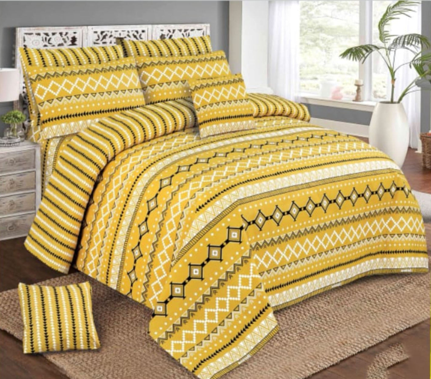 6-Piece Premium Cotton Bedding & Comforter Set