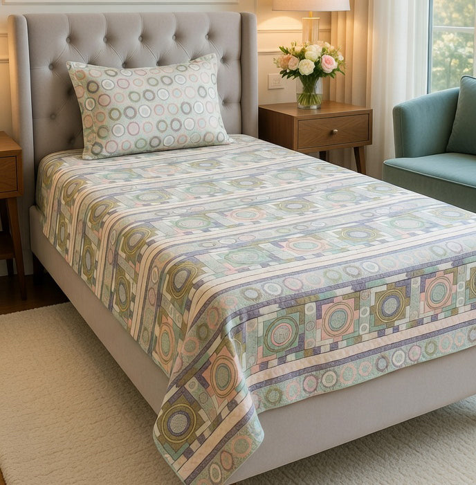 Cotton Bed Sheet for Single Bed