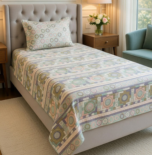 Cotton Bed Sheet for Single Bed