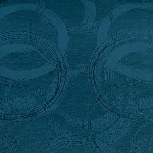 Teal Blue Premium Quality Shanghai Silk Eyelet Curtain - Single Panel (52x95 inch)