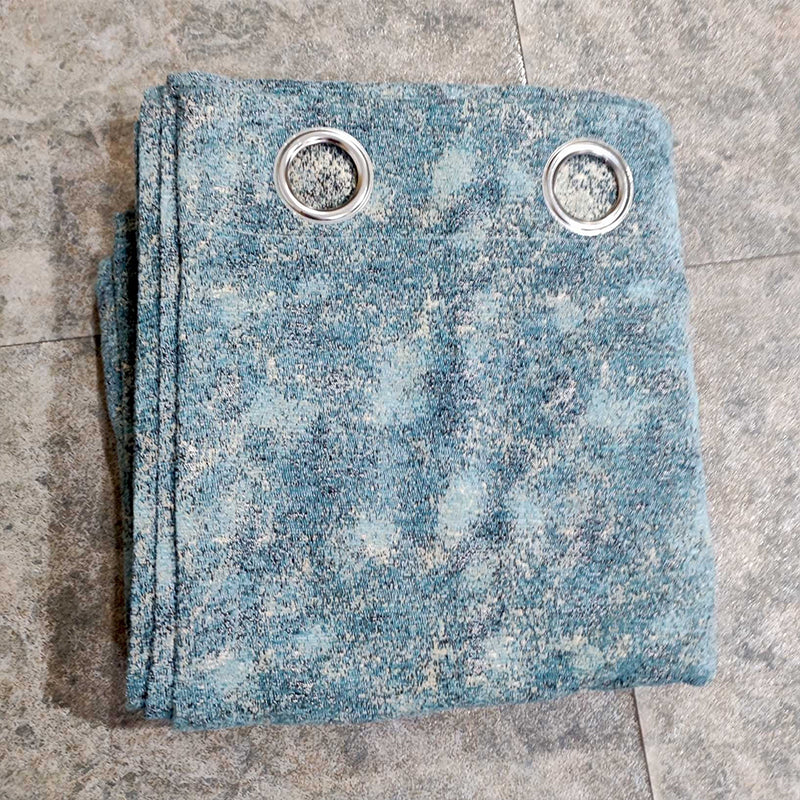 Turquoise Crushed Bulky Sturdy Curtain