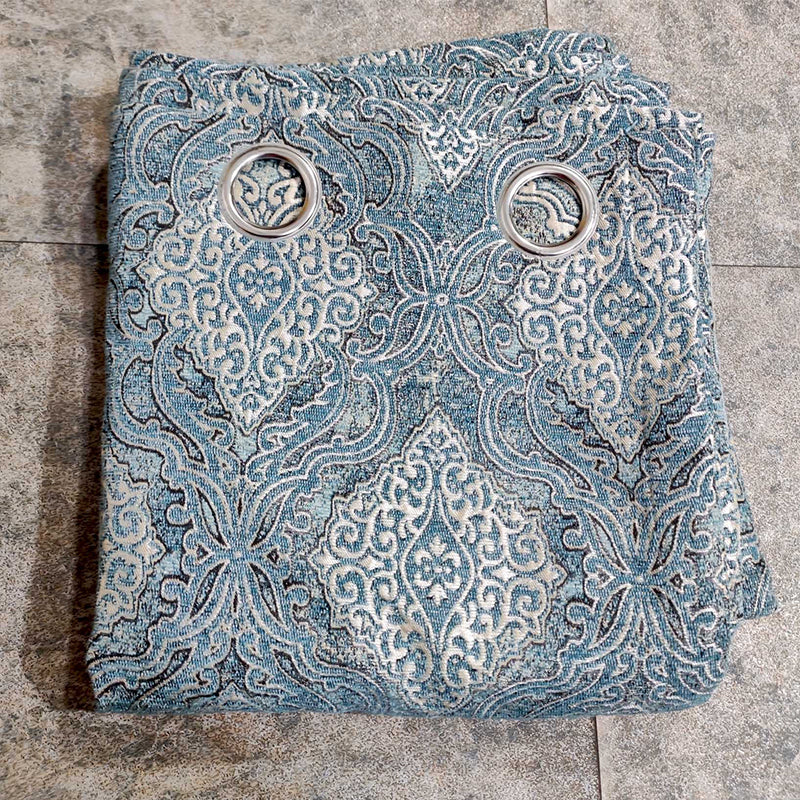 Turquoise Heavy Viscose Thick Curtain