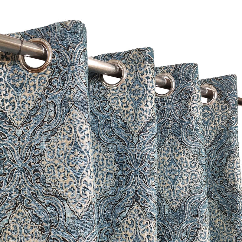 Turquoise Heavy Viscose Thick Curtain