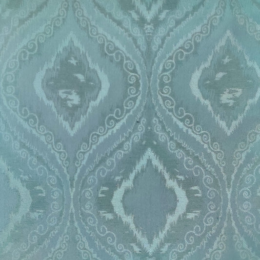 Light Turquoise Premium Quality Shanghai Silk Eyelet Curtain - Single Panel (52x95 inch)