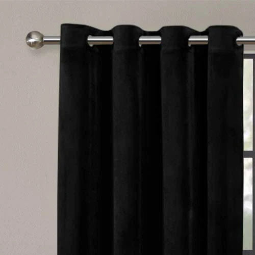 Black Velvet Curtains, Room Grommet Curtain For Living Room Bedroom Home Decoration