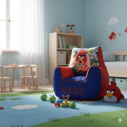 Cute Angry Bird Cozy Bean Bag for Kids