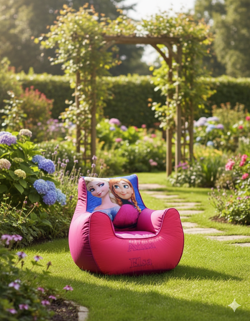 Cute Anna Elsa Cozy Bean Bag for Kids