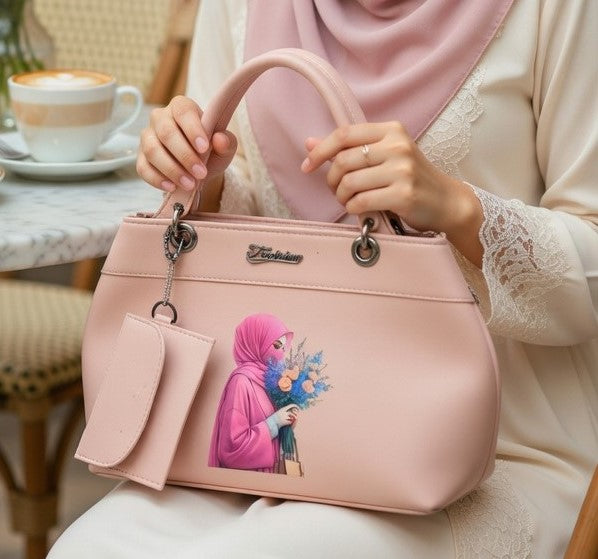 Baby Pink Bloom Hijabi Handbag