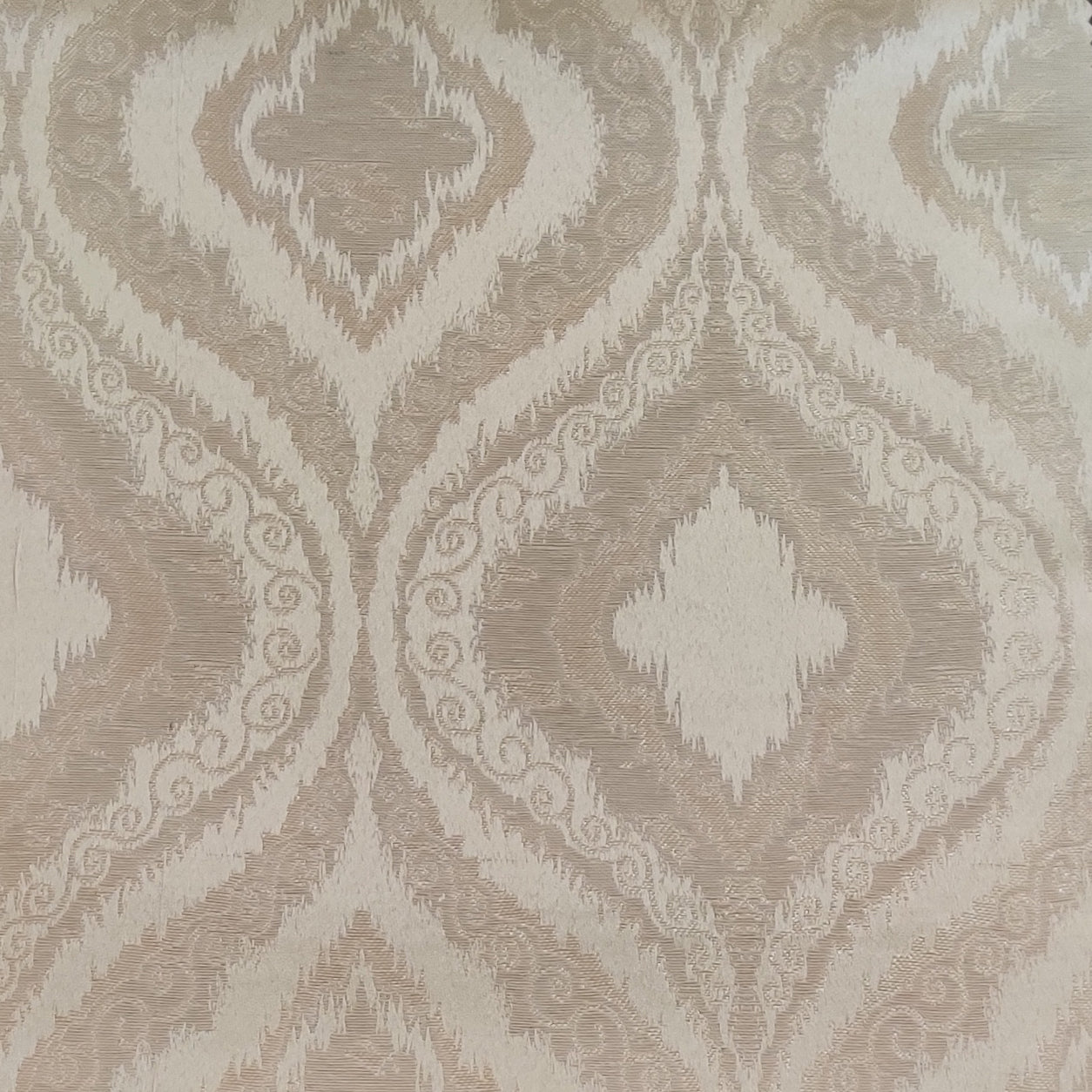 Beige Premium Quality Shanghai Silk Eyelet Curtain - Single Panel (52x95 inch)