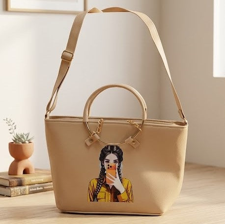 Beige Selfie Girl Handbag