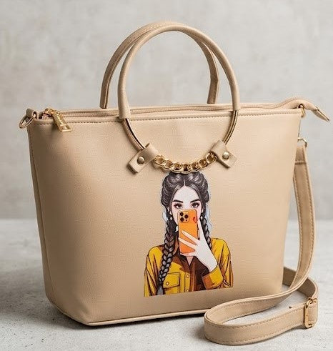 Beige Selfie Girl Handbag