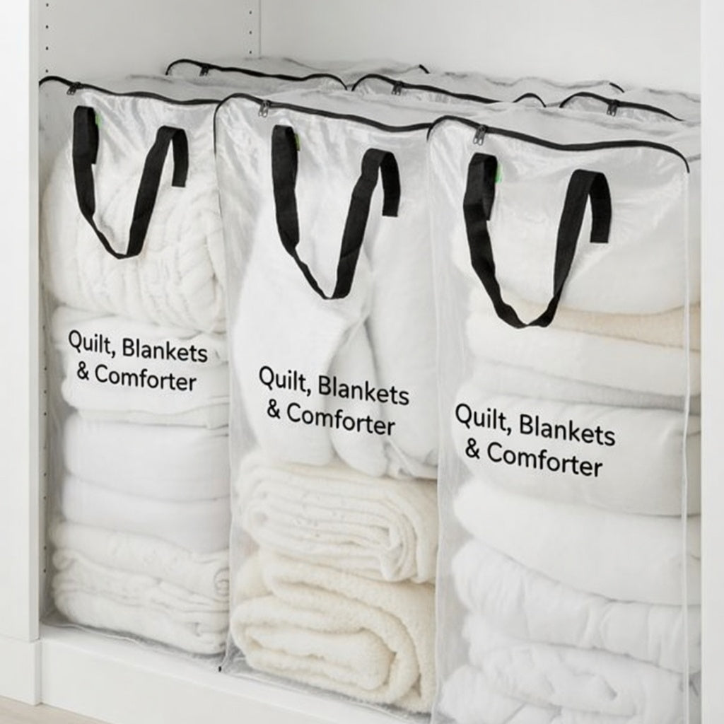 Quilt Blanket Bags Large Size– Space-Saving Storage Organizer for Bedding