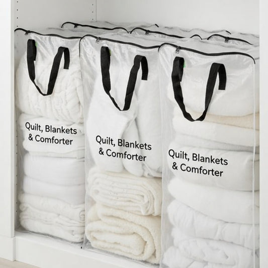 Quilt Blanket Bags Large Size– Space-Saving Storage Organizer for Bedding