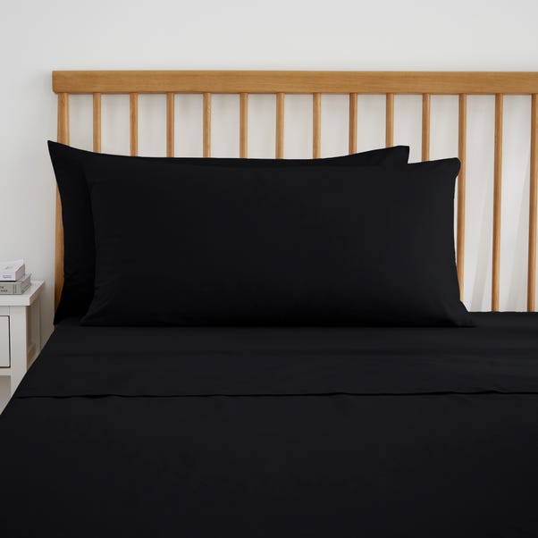 Black Pure Cotton Flat Sheet