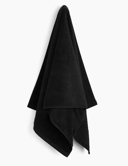 Black Cotton Bath Towel - Adult Size