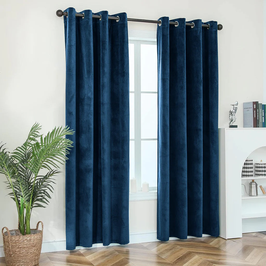 Blue Premium Quality Velvet Curtains