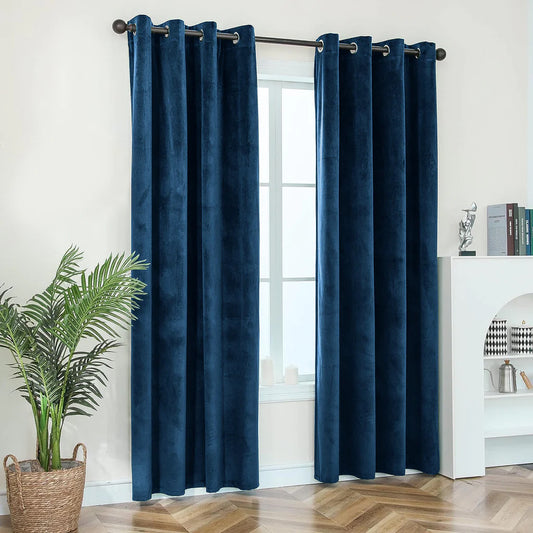 Blue Premium Quality Velvet Curtains