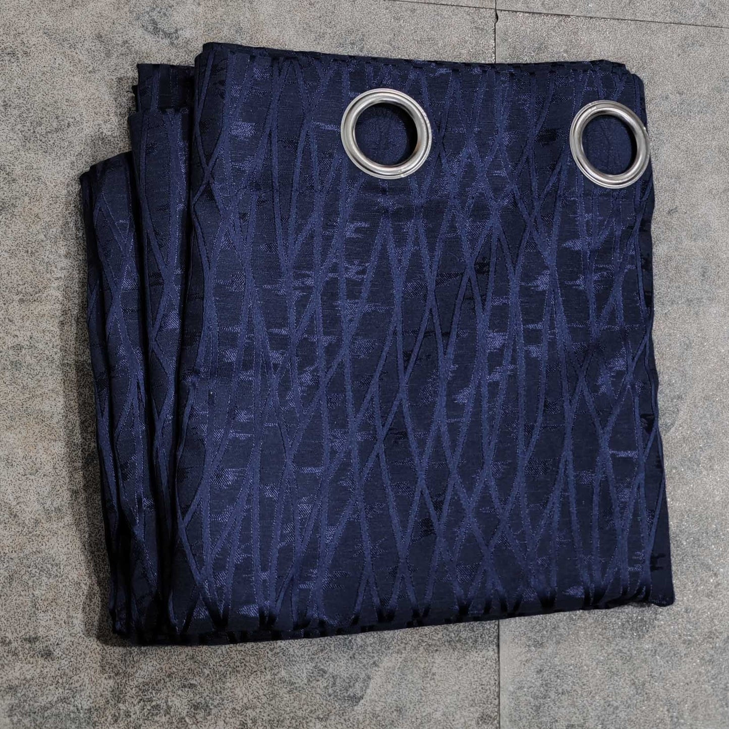 Blue High Quality Eyelet Curtain - Single Panel