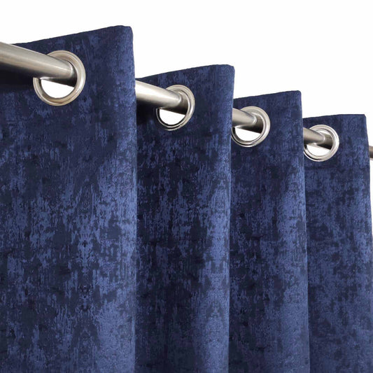 Blue High Quality Eyelet Curtain - Single Panel