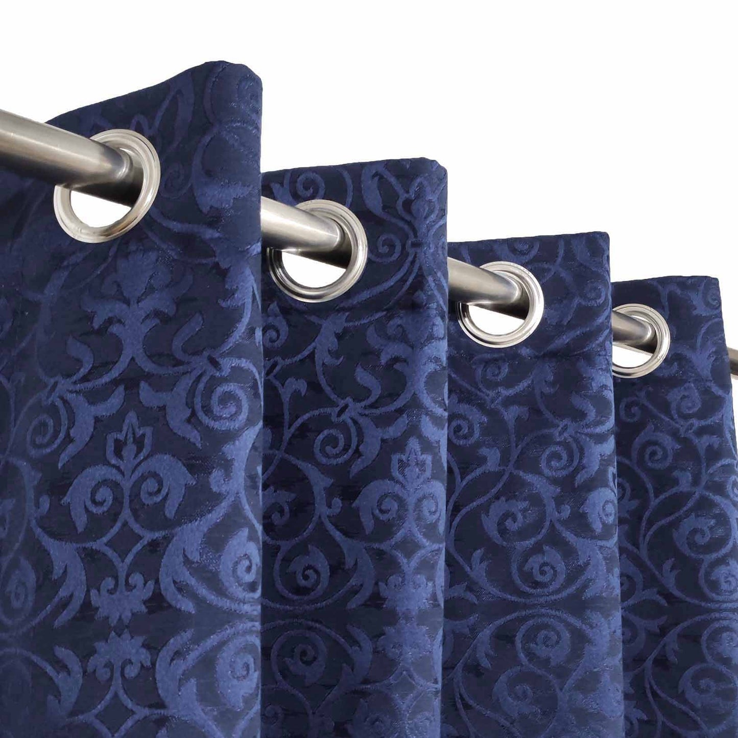 Blue High Quality Eyelet Curtain - Single Panel