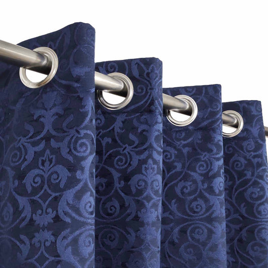Blue High Quality Eyelet Curtain - Single Panel
