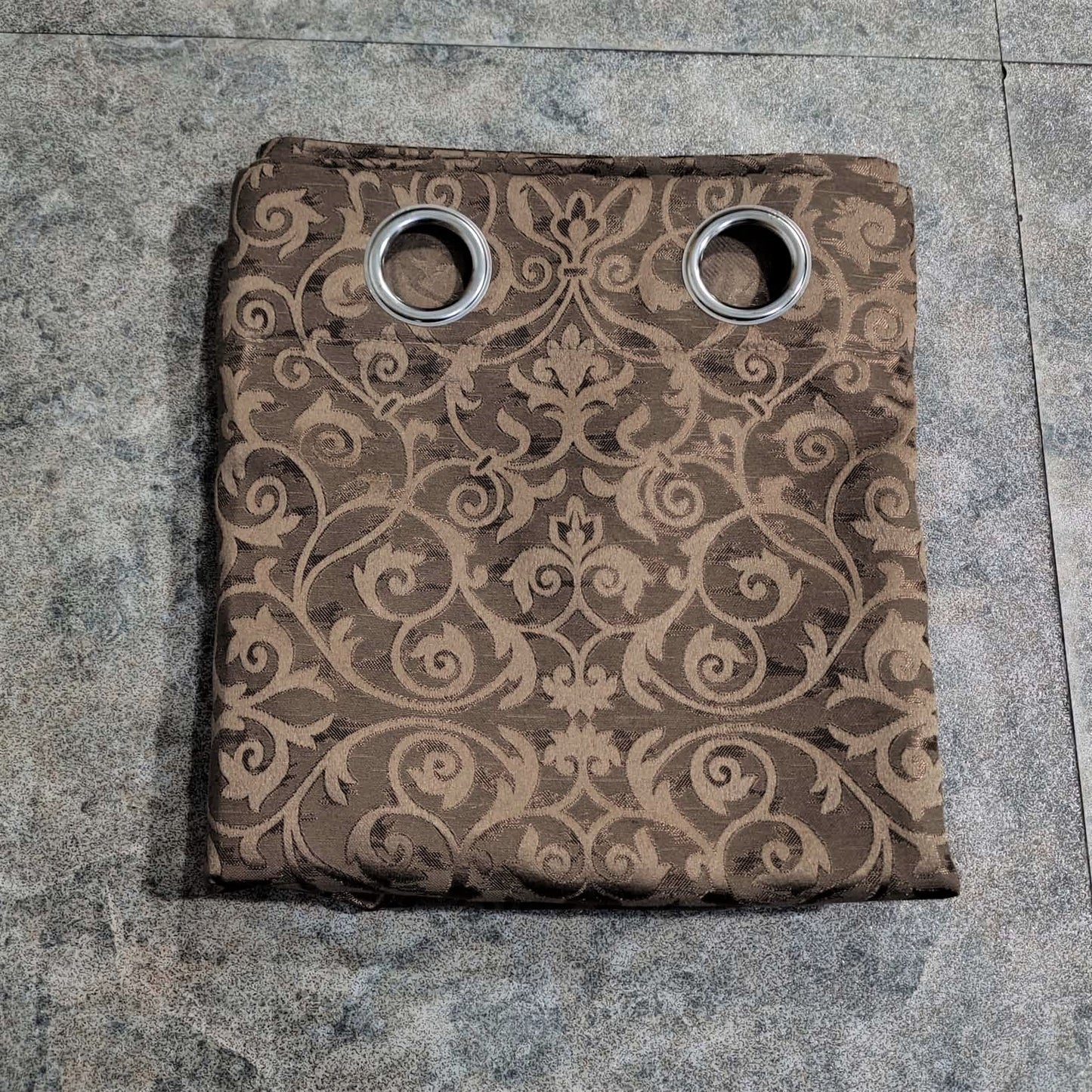 Brown High Quality Eyelet Curtain - Single Panel