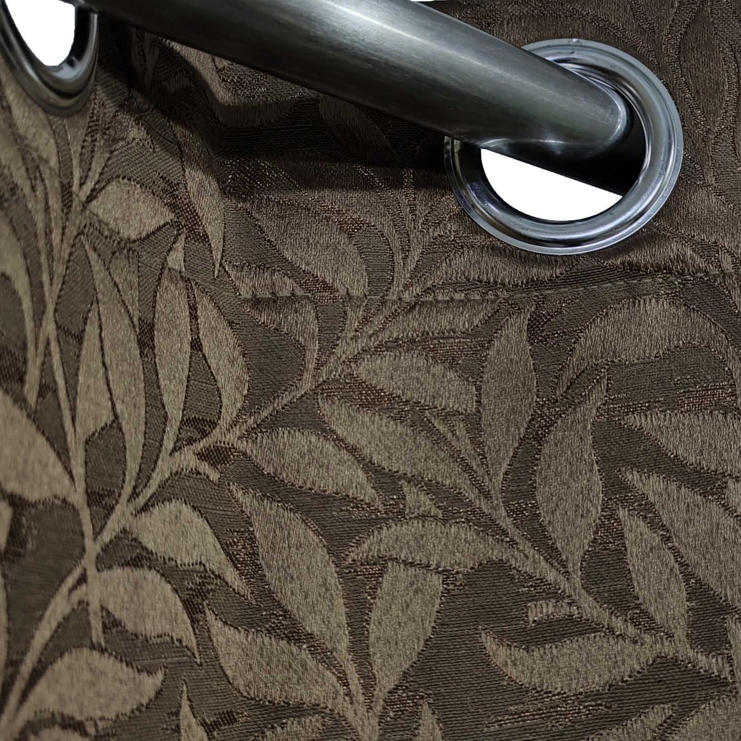 Brown High Quality Eyelet Curtain - Single Panel