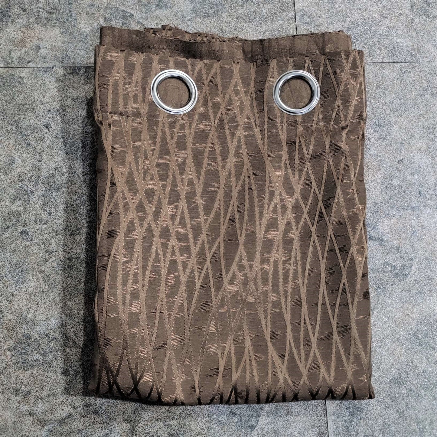 Brown High Quality Eyelet Curtain - Single Panel