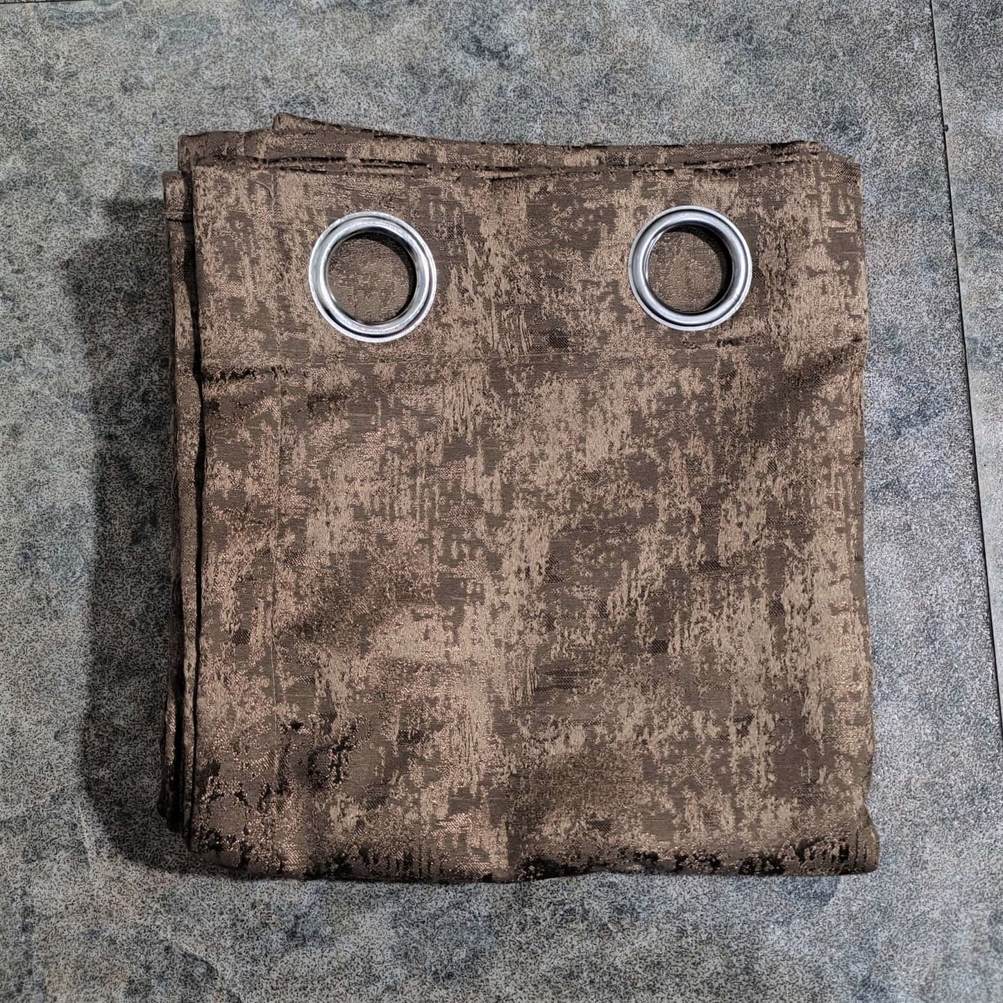 Brown High Quality Eyelet Curtain - Single Panel