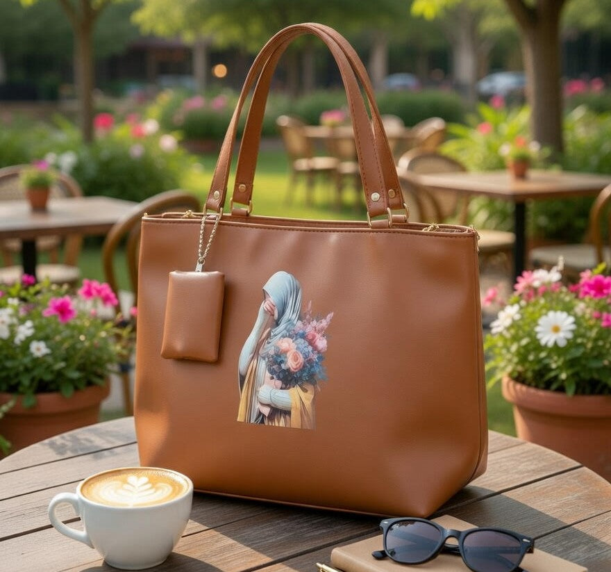 Warm Brown Modest Tote Bag