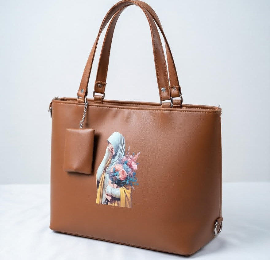 Warm Brown Modest Tote Bag