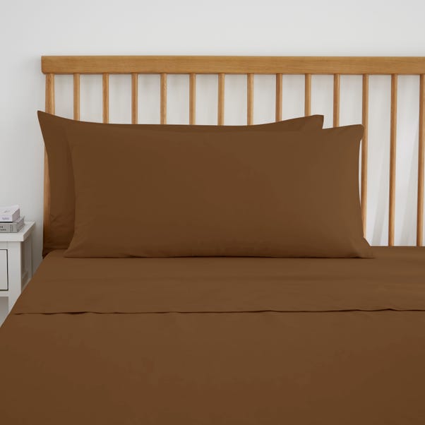 Caramel Pure Cotton Flat Sheet
