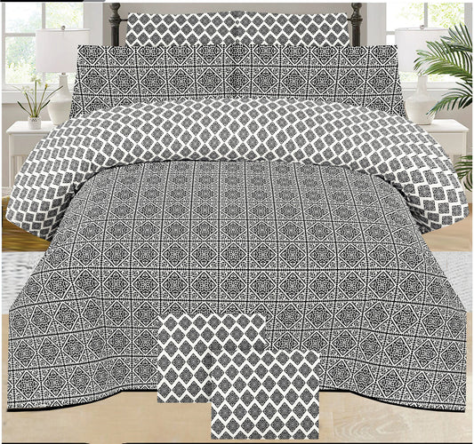 6-Piece Premium Cotton Bedding & Comforter Set