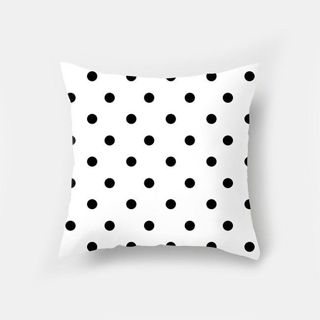 Polka Black Dots Cushion Cover