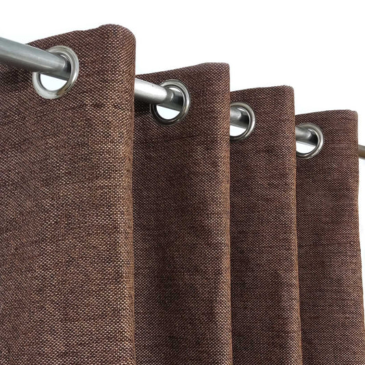 Luxury Dotted Brown Jute Curtain