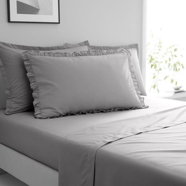 Dove Grey Pure Cotton Flat Sheet