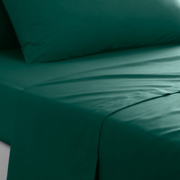 Emerald Green Pure Cotton Flat Sheet