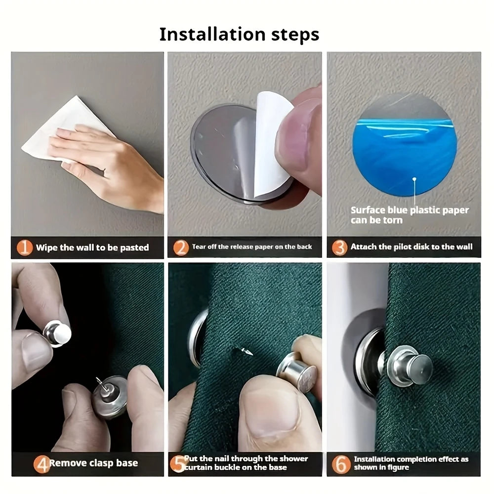 Buckles, Curtain Weighted Magnet Clips with Thumb Tacks