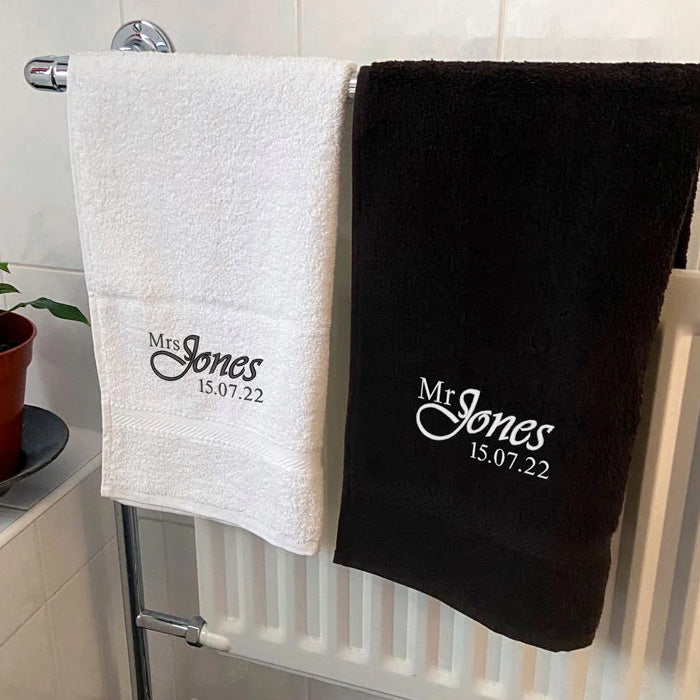 Customized Name Towel 100% Cotton (Make a personalized towel with your name) - Pair