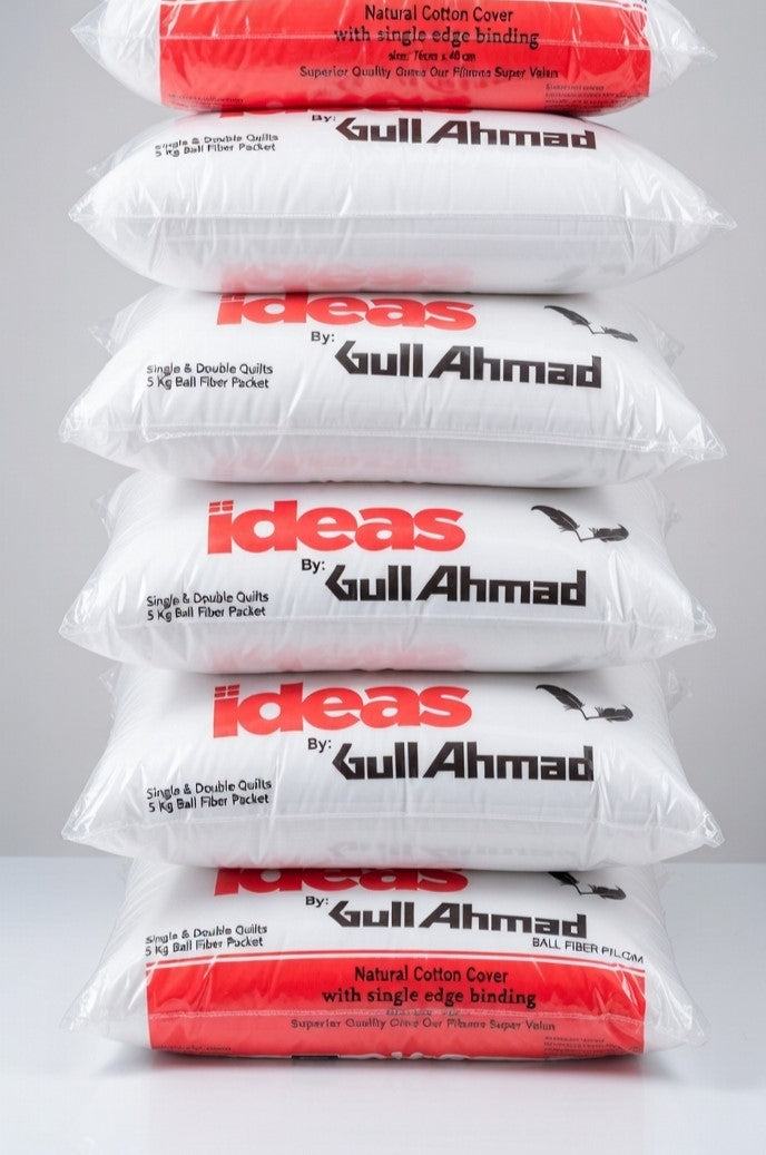 Premium Quality Siliconized Ball Fiber Filler Pillows - Pack of 5