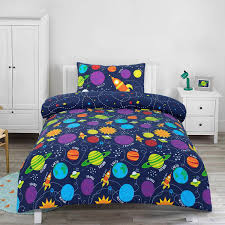 Space Astronaut Printed Kids Single Bedsheet Set