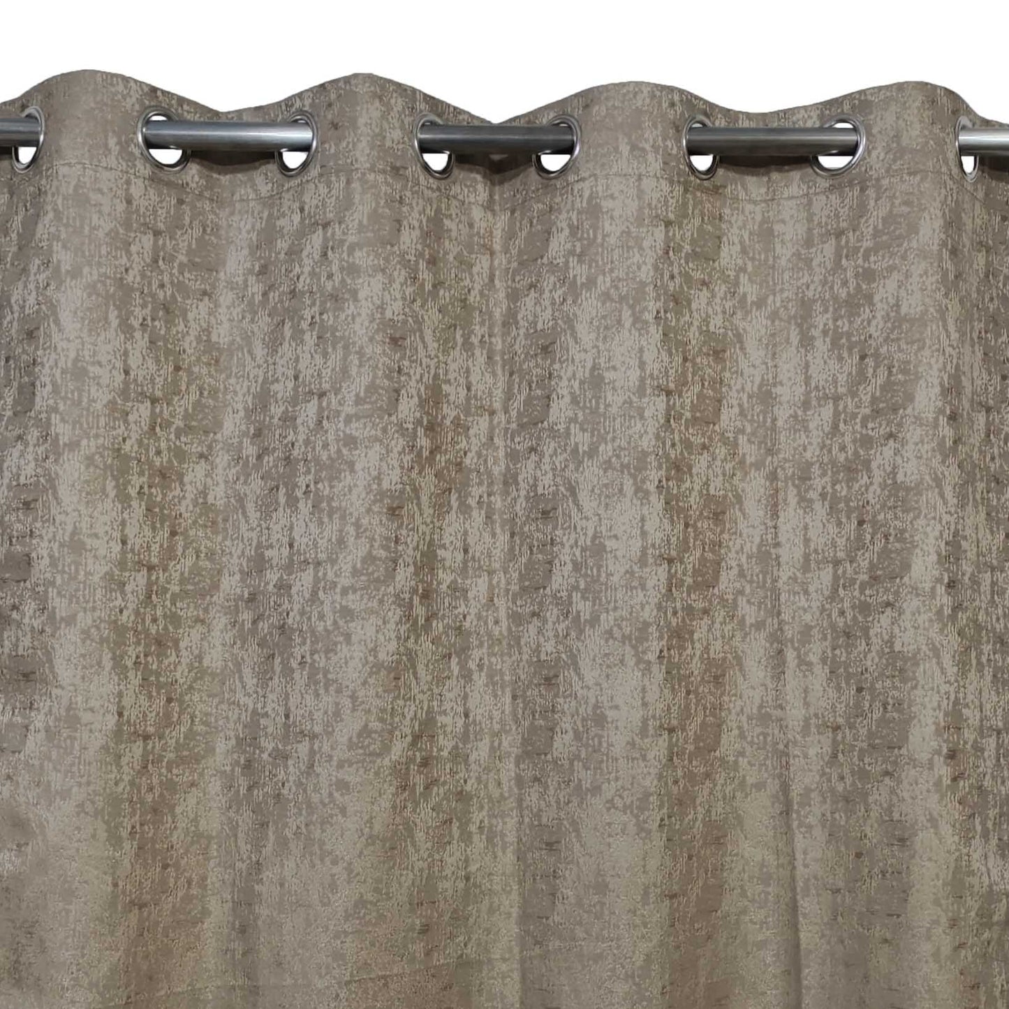Light Brown High Quality Eyelet Curtain - Single Panel