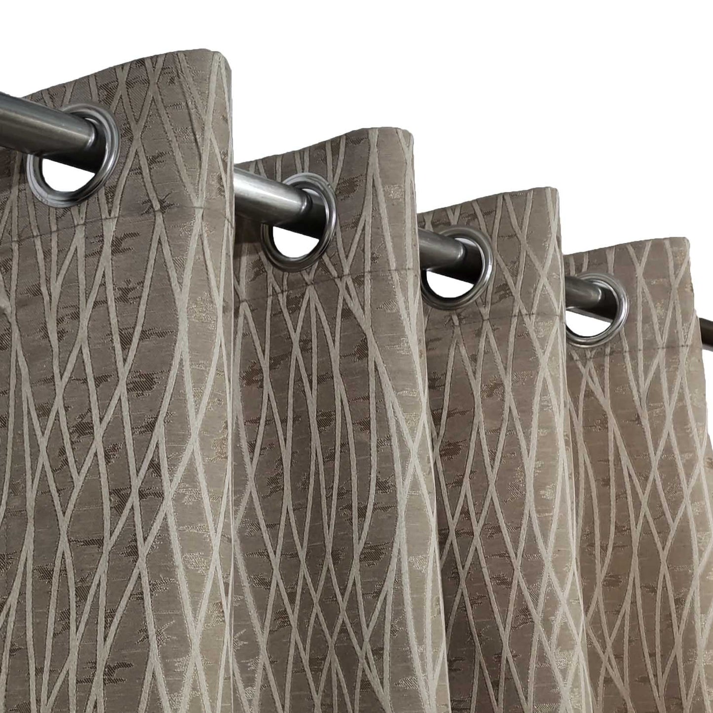 Light Brown High Quality Eyelet Curtain - Single Panel