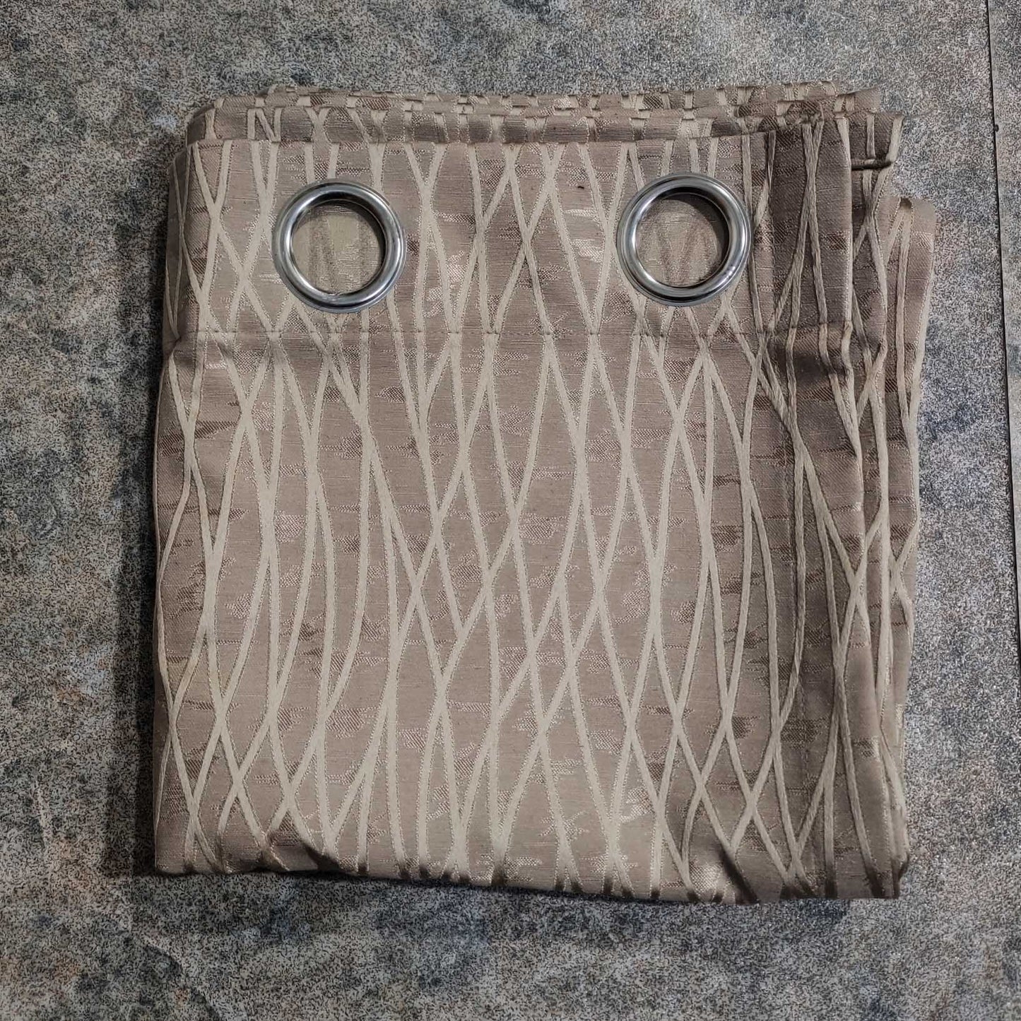 Light Brown High Quality Eyelet Curtain - Single Panel