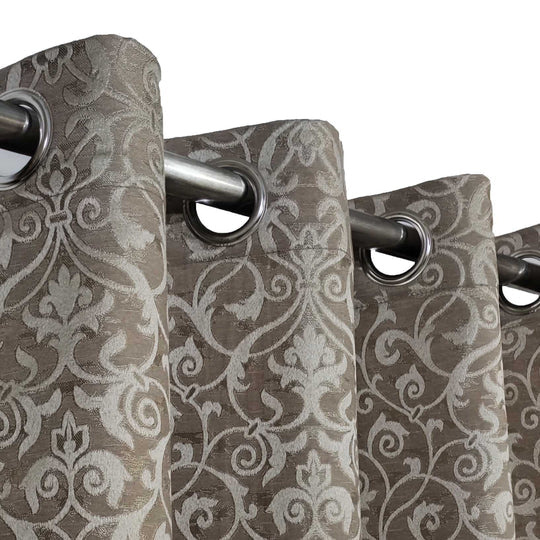 Light Brown High Quality Eyelet Curtain - Single Panel