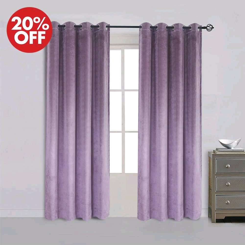 Lilac Premium Velvet Curtain Pair